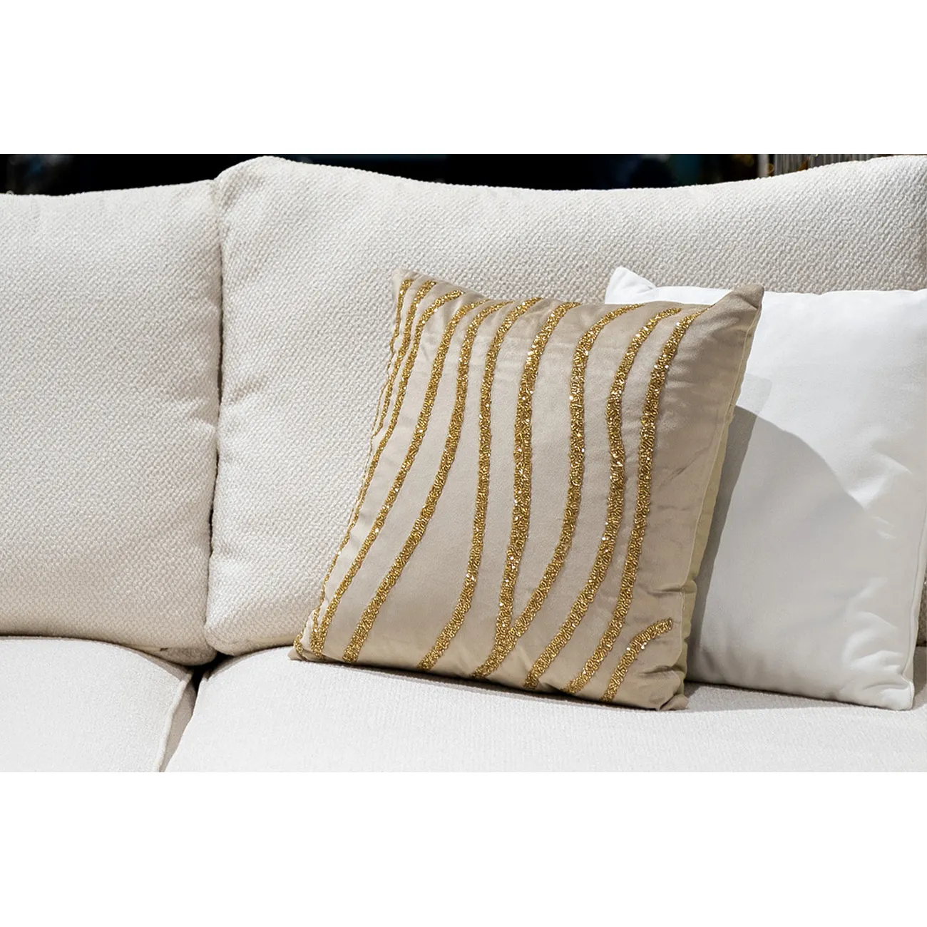 Подушка с бисером 45*45 GardaDecor Волна 70SW-20328