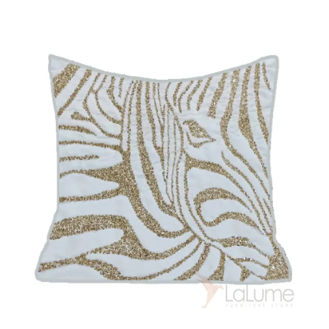 Подушка с бисером 45*45 GardaDecor Зебра 70SW-30310
