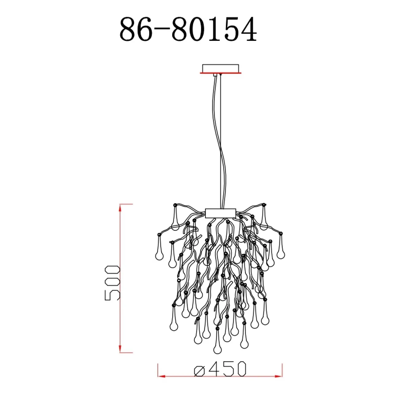 Подвесная люстра GardaDecor 86-80154 от LaLume