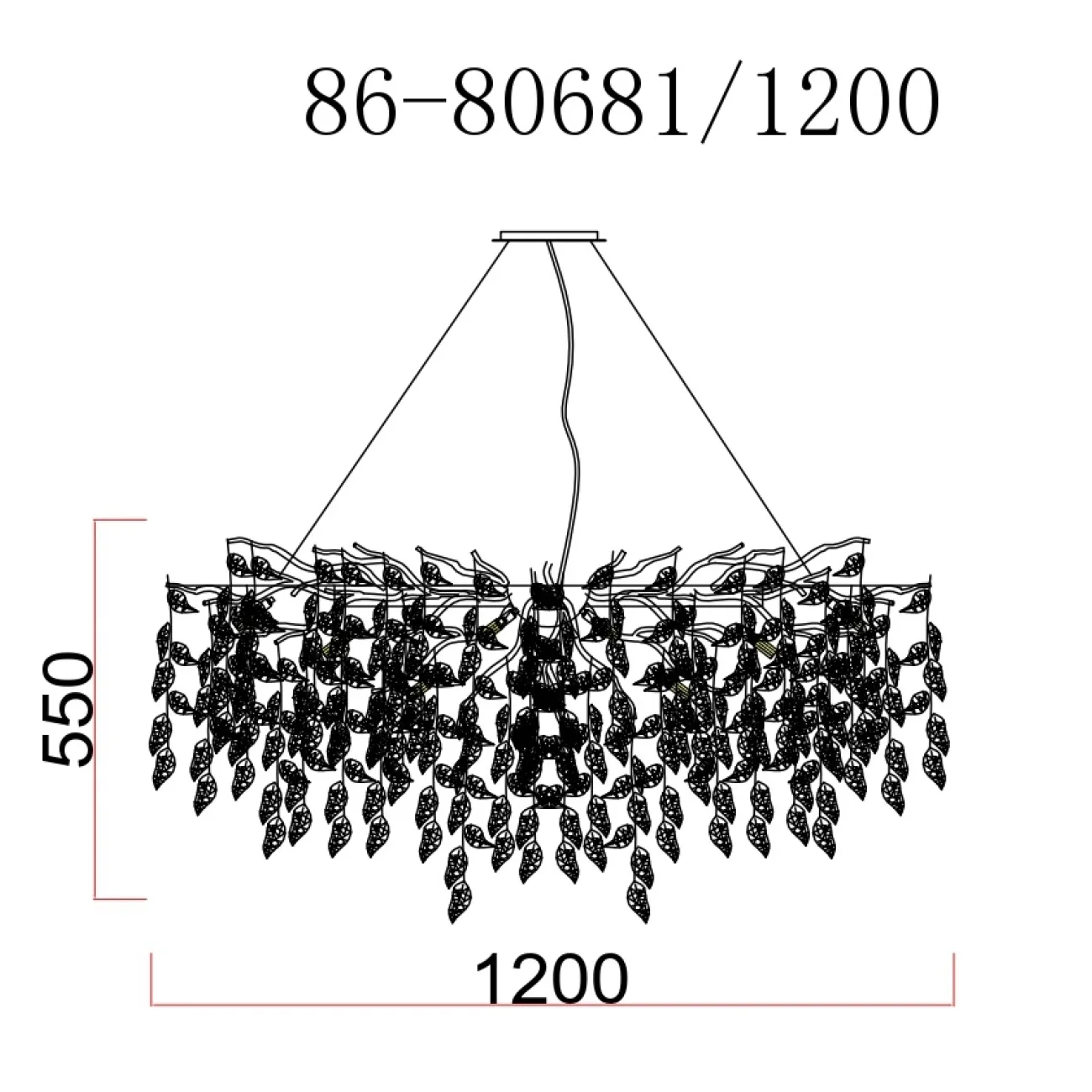 Подвесная люстра GardaDecor 86-80681 от LaLume Подвесная люстра GardaDecor 86-80681 от LaLume