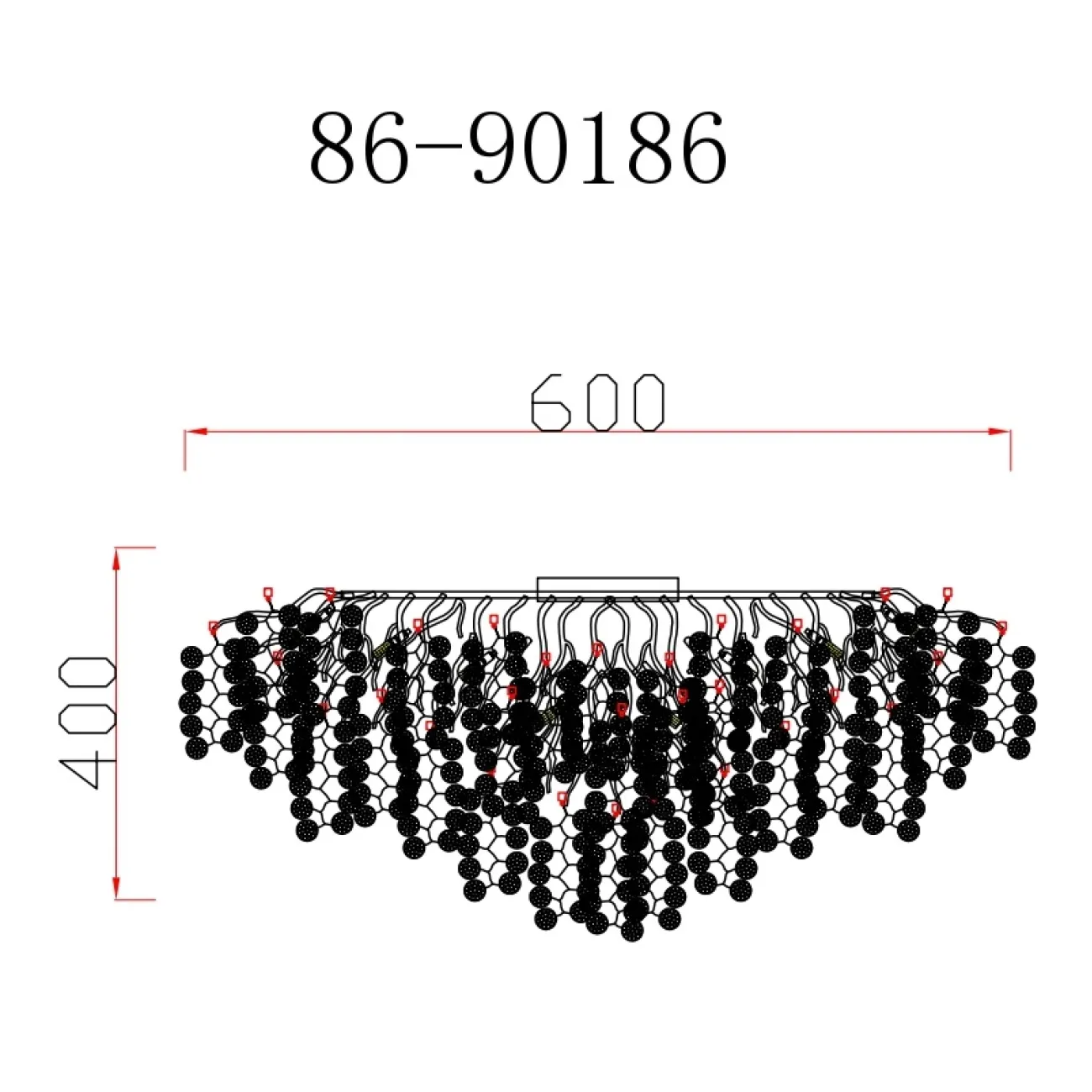 Потолочная люстра GardaDecor Tenera 86-90186