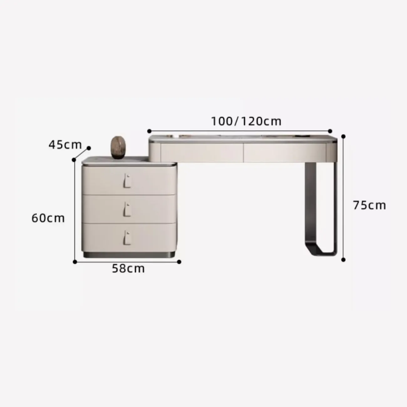 Роскошный туалетный столик с зеркалом для макияжа HappyF 36529-29