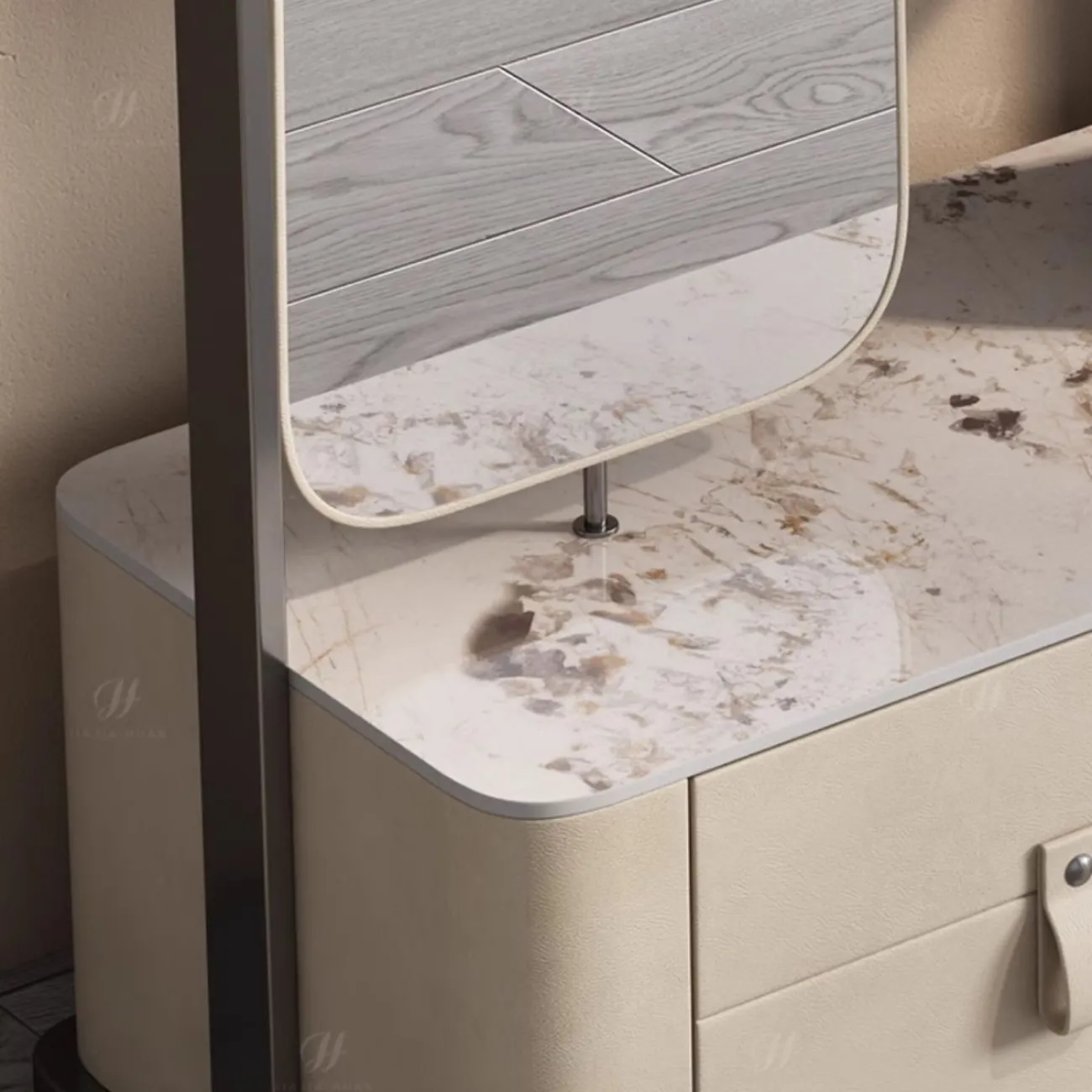 Роскошная вешалка для одежды с зеркалом в полный рост HappyF 36531-29