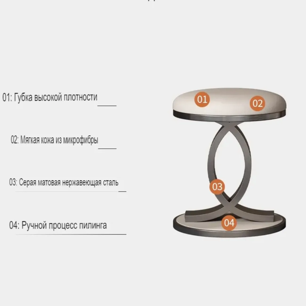 Роскошный туалетный табурет из нержавеющей стали HappyF 36533-29 Роскошный туалетный табурет из нержавеющей стали HappyF 36533-29