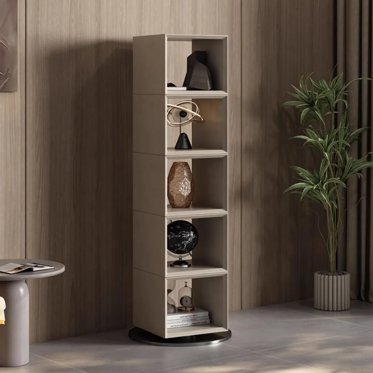 Кожаная вращающаяся книжная полка HappyF 36535-29