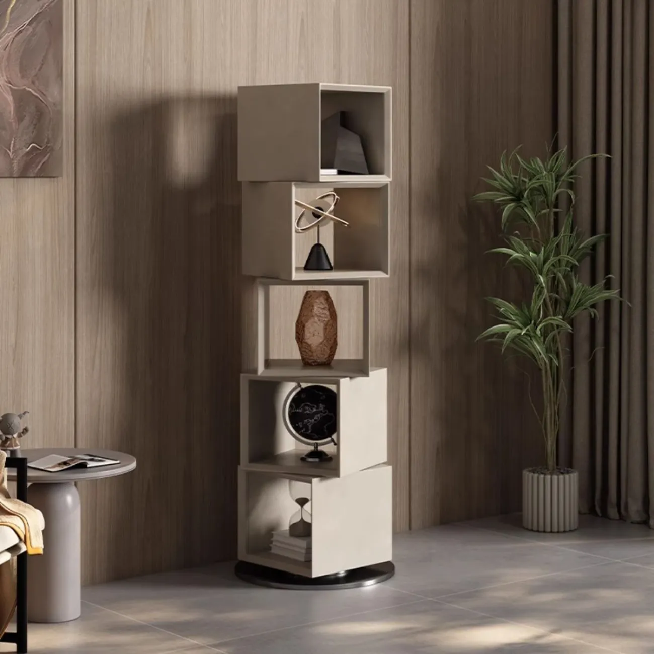 Кожаная вращающаяся книжная полка HappyF 36535-29