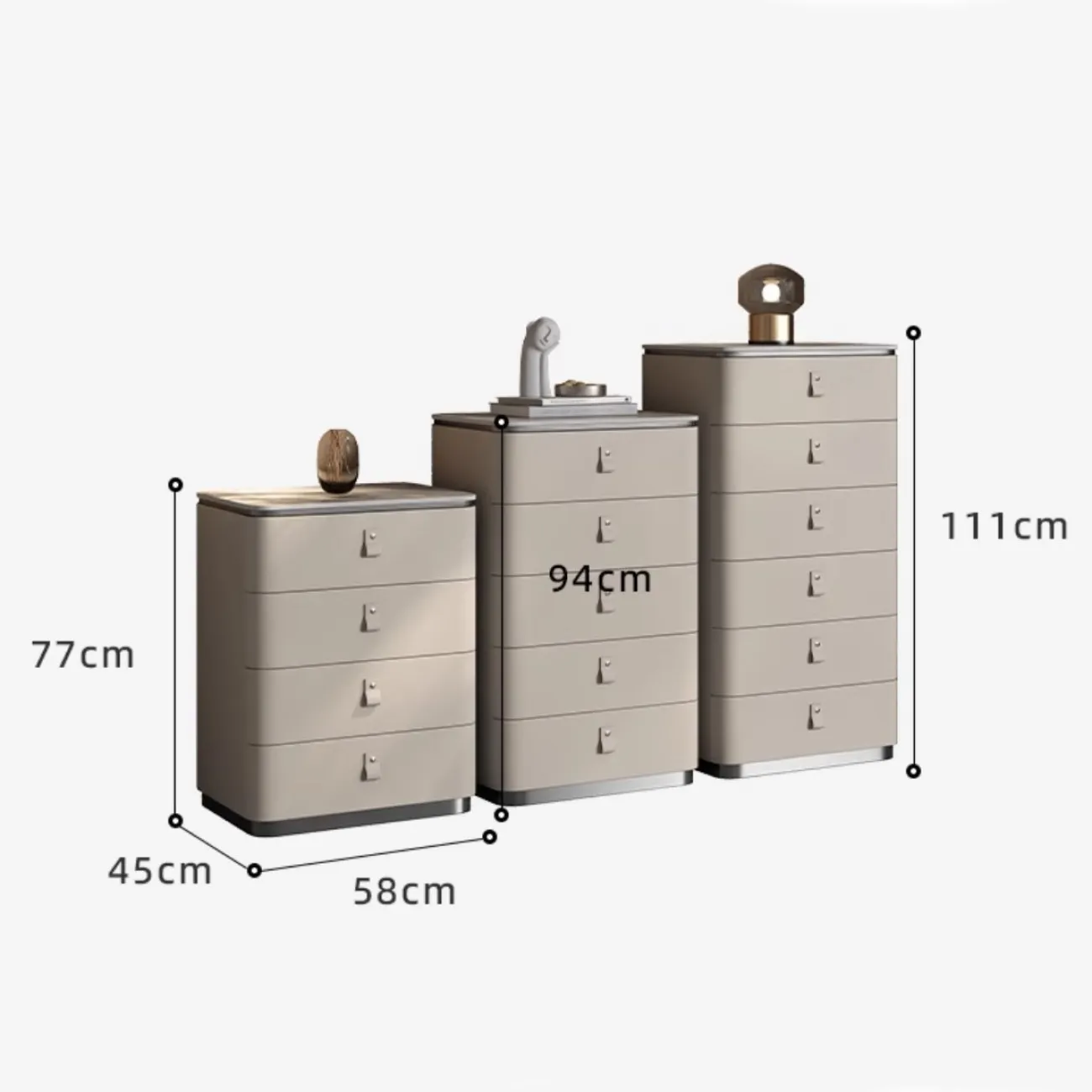 Роскошный комод из высококачественной кожи HappyF 36536-29