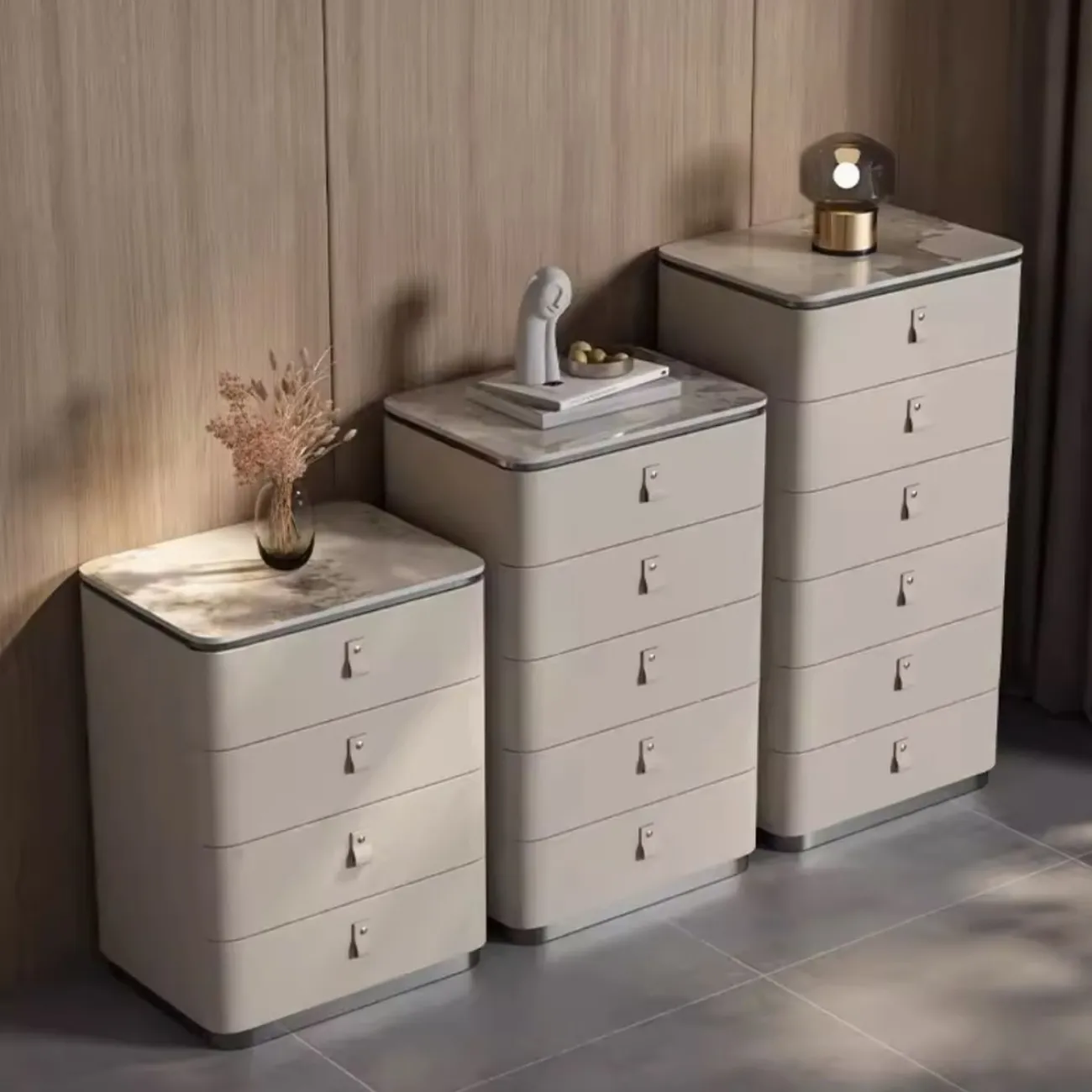 Роскошный комод из высококачественной кожи HappyF 36536-29