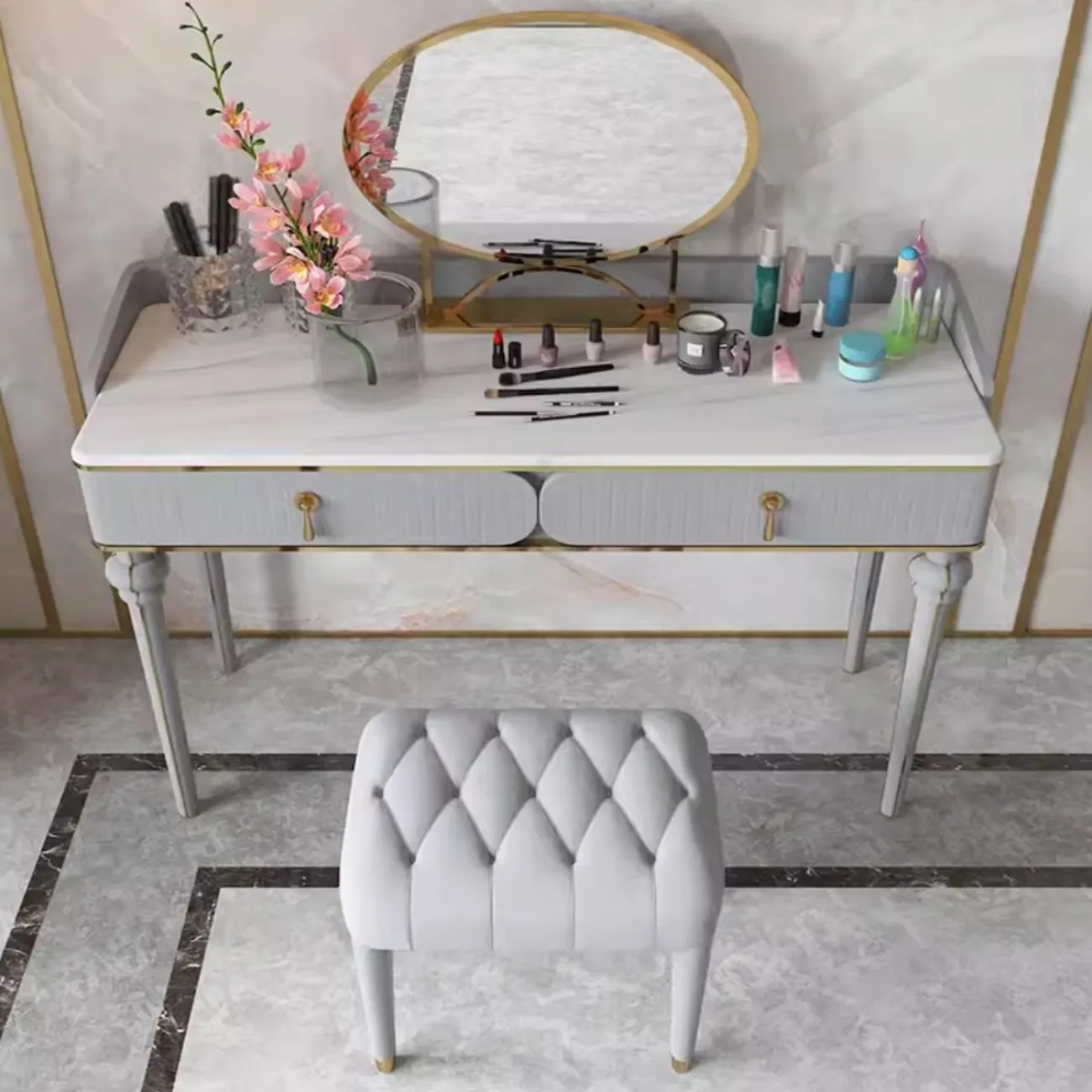 Роскошный кожаный туалетный табурет HappyF 36537-29 Роскошный кожаный туалетный табурет HappyF 36537-29