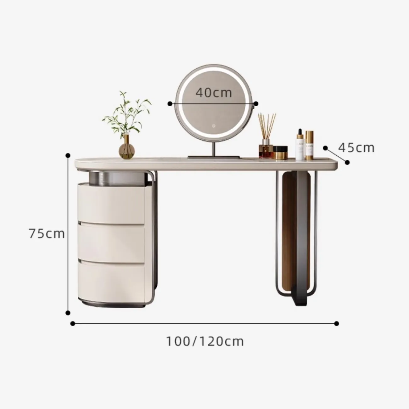 Роскошный туалетный столик с выдвижными ящиками HappyF 36539-29