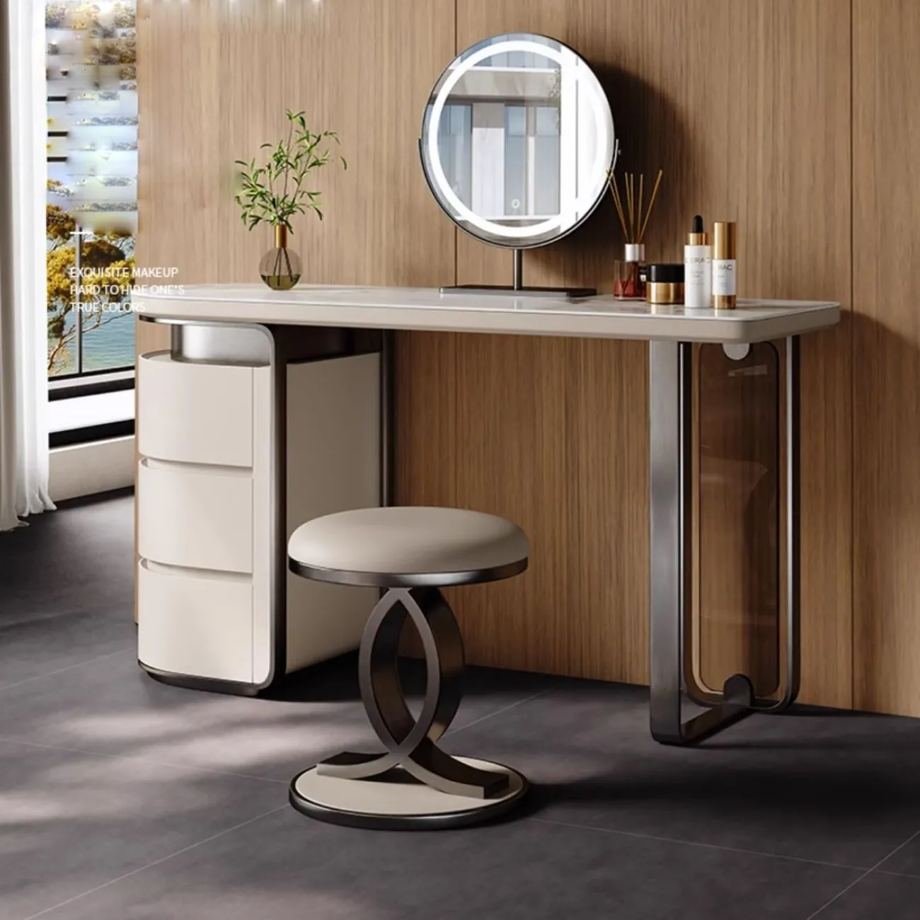 Роскошный туалетный столик с выдвижными ящиками HappyF 36539-29