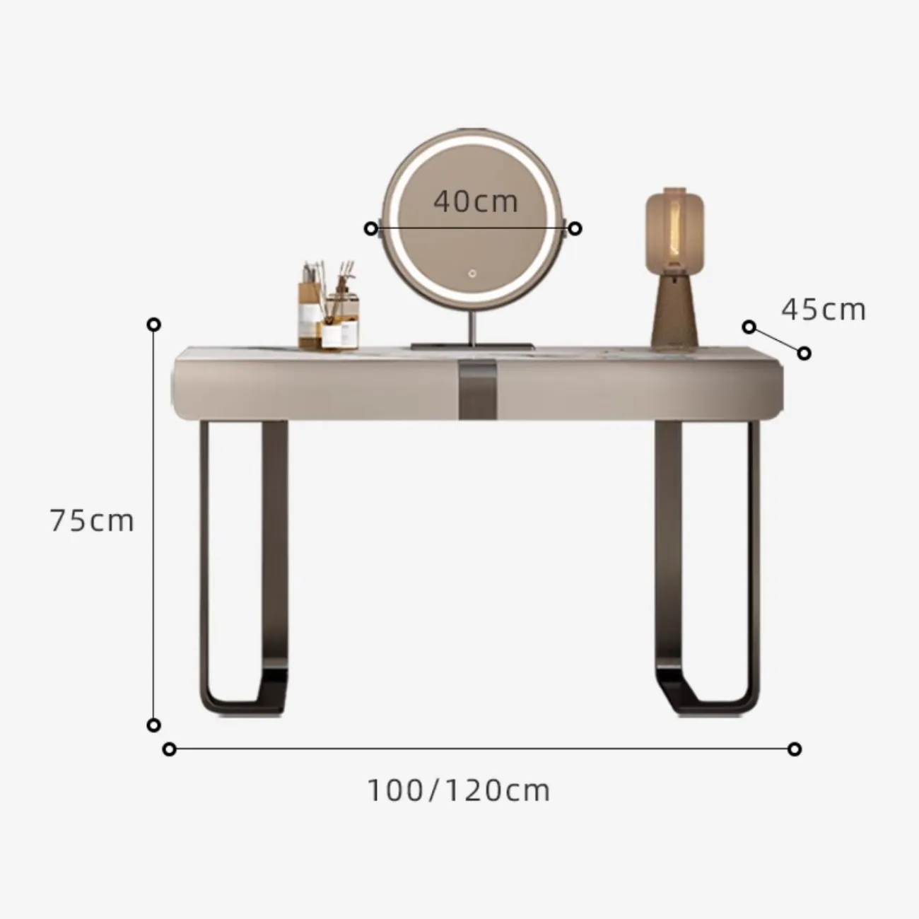 Роскошный кожаный туалетный столик из натурального камня HappyF 36541-29 Роскошный кожаный туалетный столик из натурального камня HappyF 36541-29