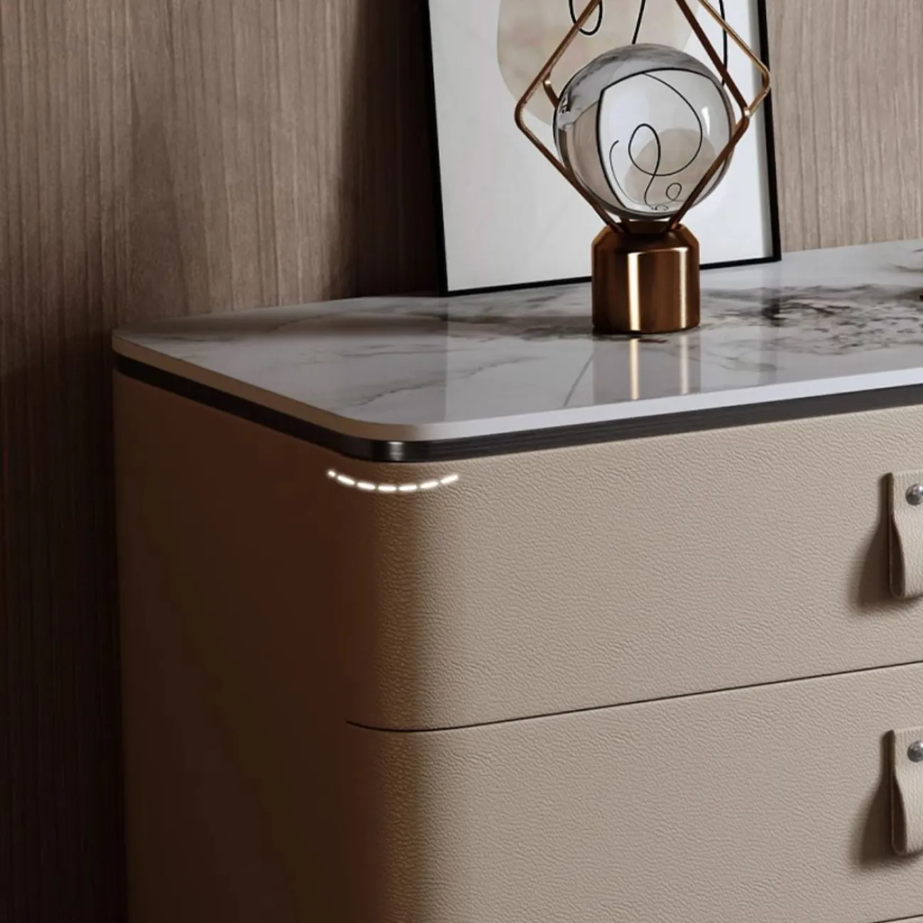 Роскошный напольный шкаф для хранения из высококачественной кожи HappyF 36544-29 Роскошный напольный шкаф для хранения из высококачественной кожи HappyF 36544-29