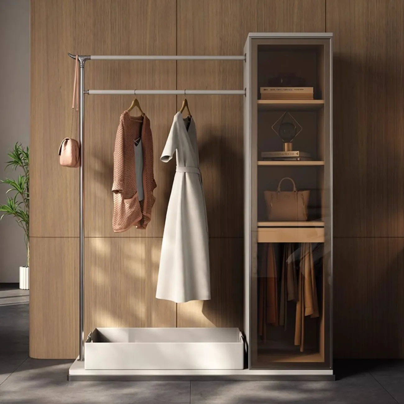 Кожаная роскошная вешалка из нержавеющей стали HappyF 36547-29