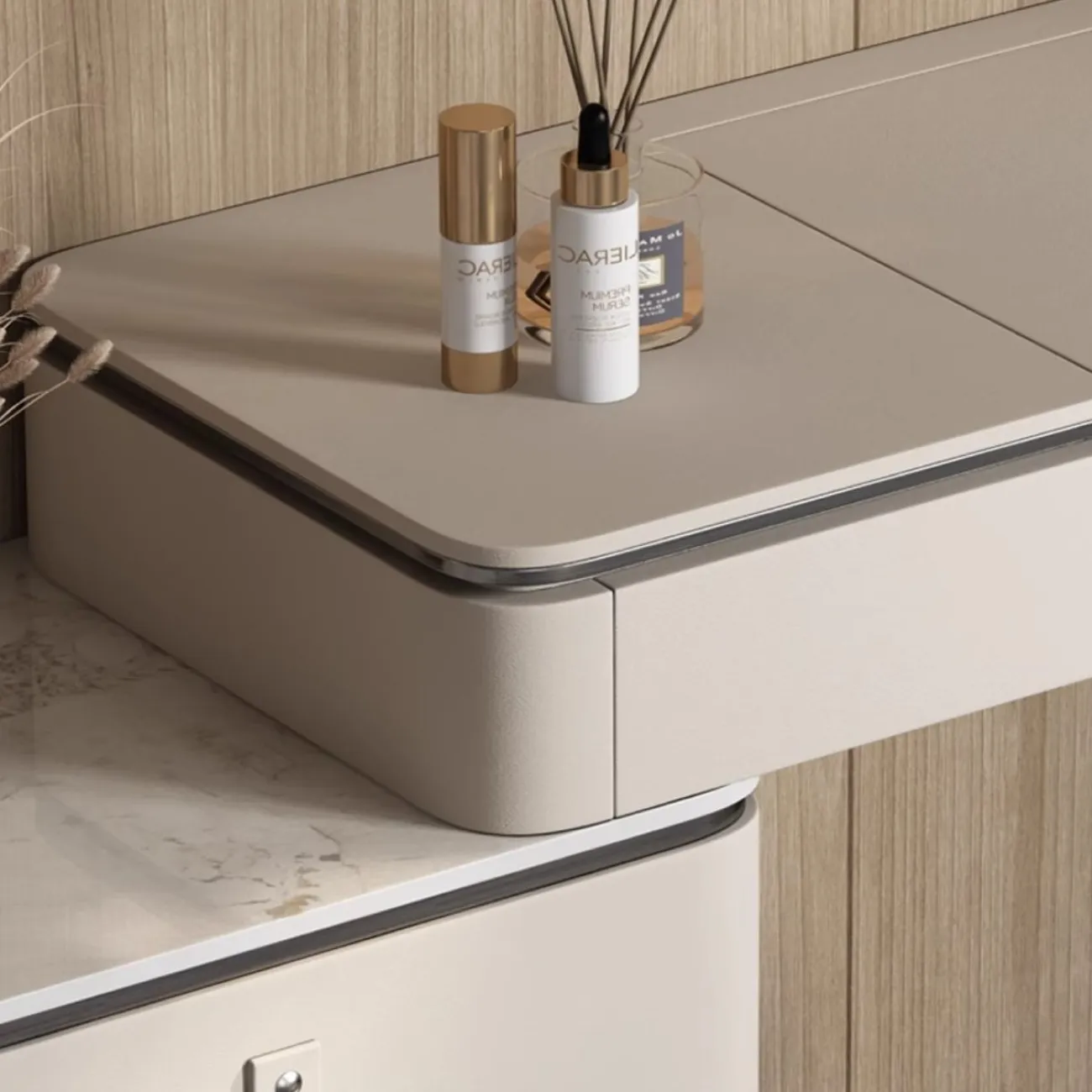 Туалетный столик с встроенным раскладным зеркалом HappyF 36549-29 Туалетный столик с встроенным раскладным зеркалом HappyF 36549-29