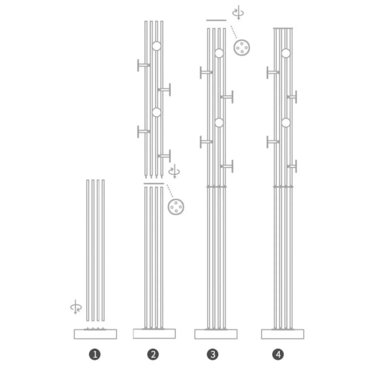 Роскошная вешалка для одежды из сталь и натурального камня HappyF 