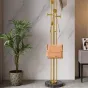 Роскошная вешалка для одежды из сталь и натурального камня HappyF 