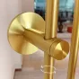 Роскошная вешалка для одежды из сталь и натурального камня HappyF 