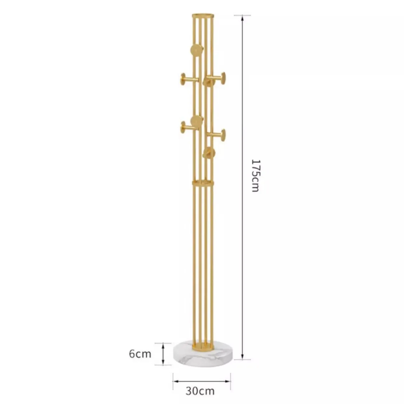 Роскошная вешалка для одежды из сталь и натурального камня HappyF 