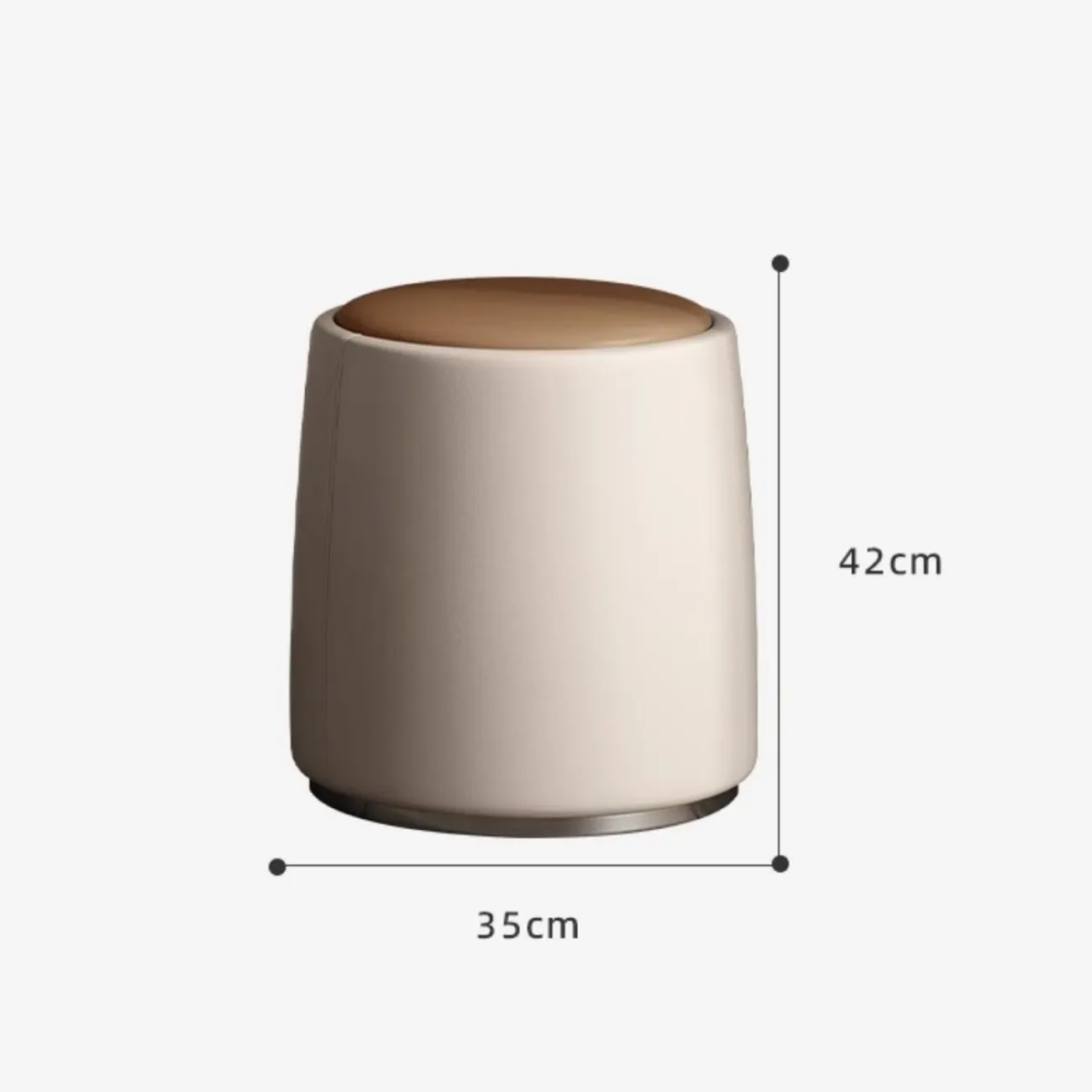 Модный кожаный табурет HappyF 36551-29