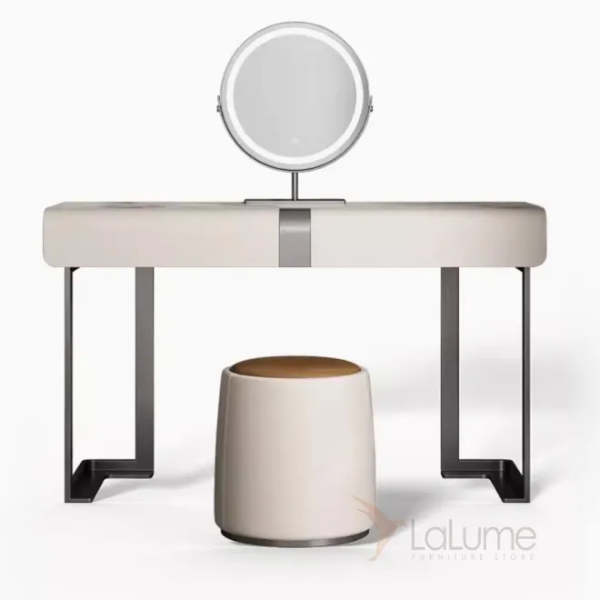 Дизайнерский туалетный столик из высококачественной кожи и нержавеющей стали HappyF 36557-29