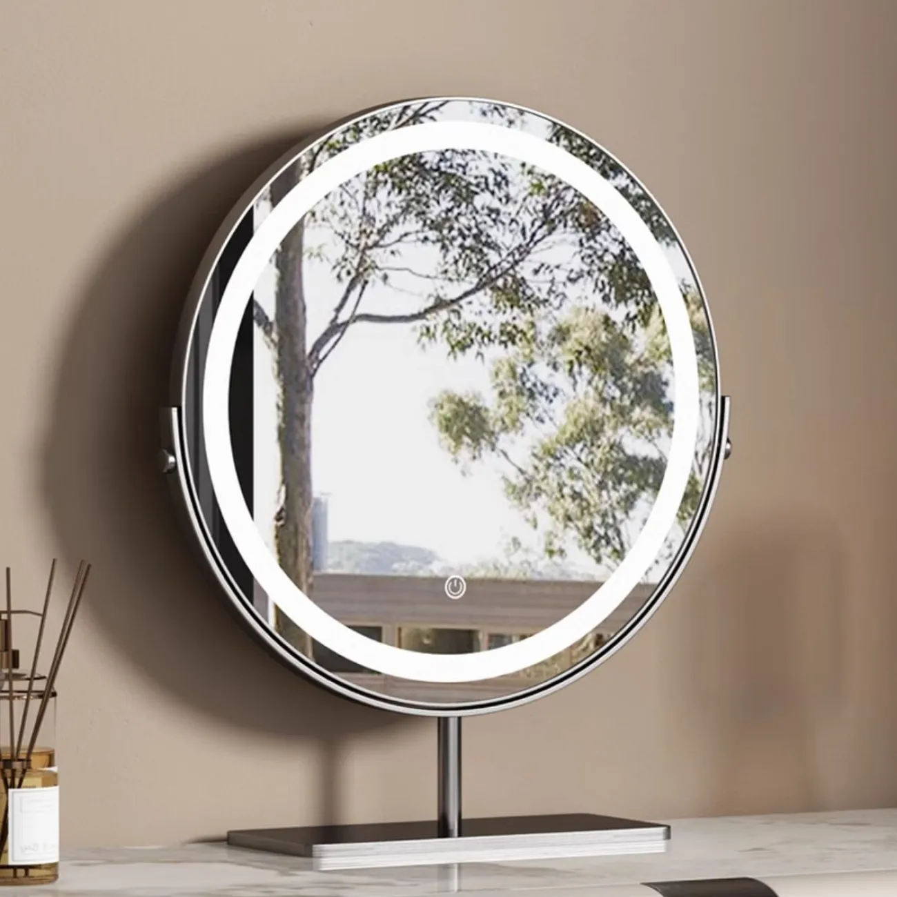 Дизайнерский туалетный столик из высококачественной кожи и нержавеющей стали HappyF 36557-29