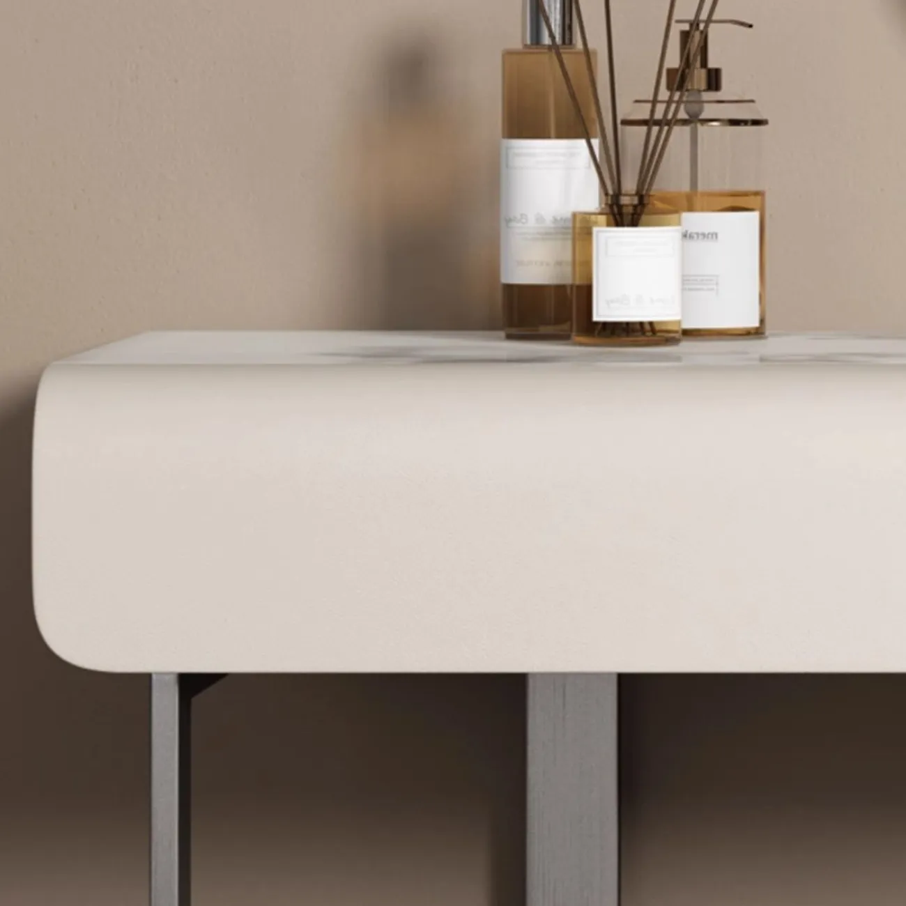 Дизайнерский туалетный столик из высококачественной кожи и нержавеющей стали HappyF 36557-29