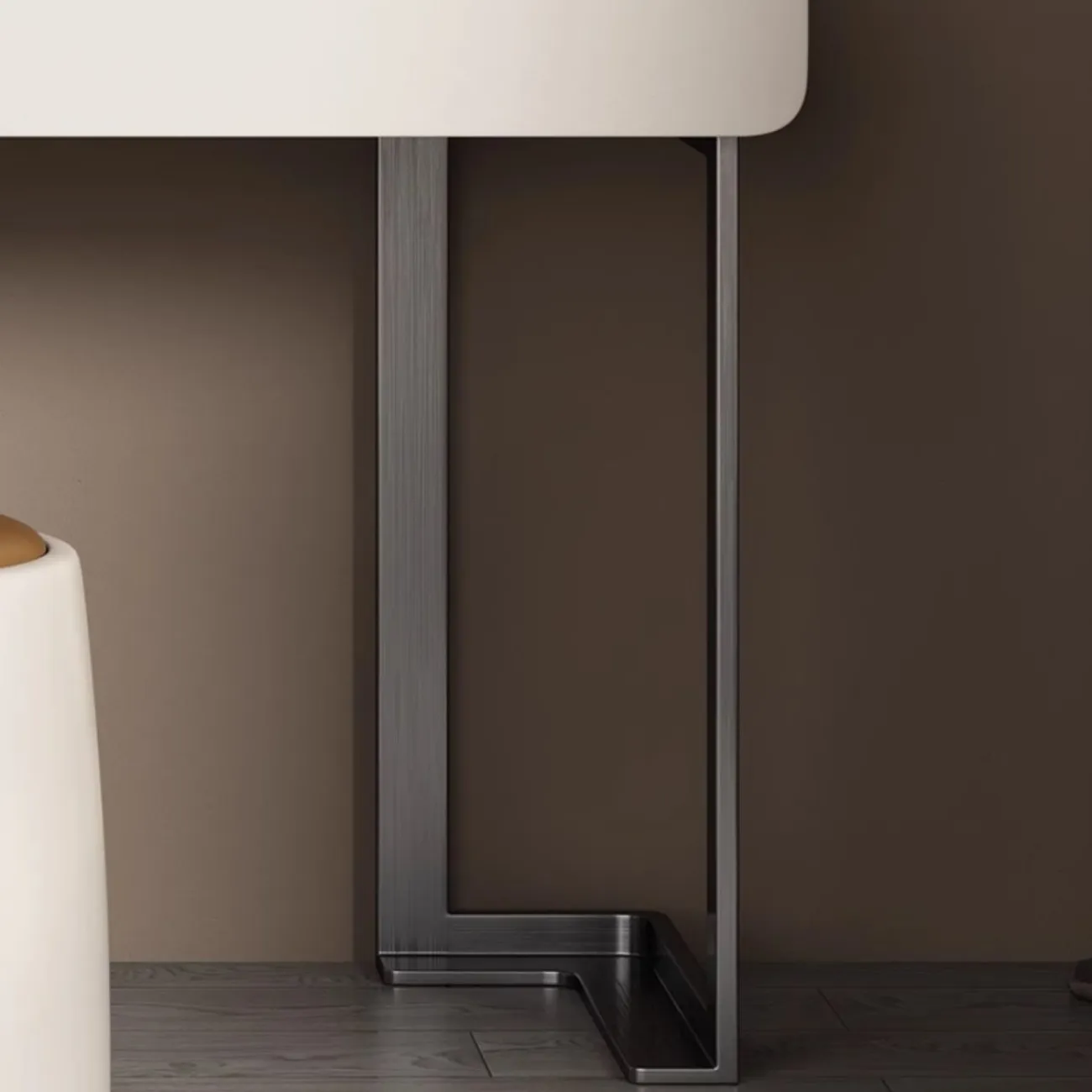 Дизайнерский туалетный столик из высококачественной кожи и нержавеющей стали HappyF 36557-29