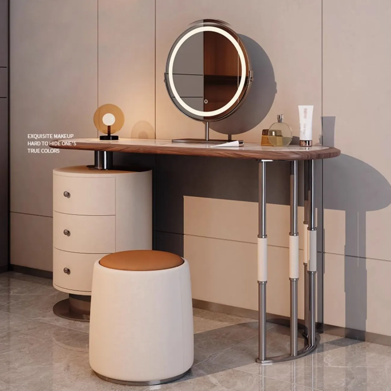 Роскошный туалетный столик для спальни из массива дерева HappyF 36558-29