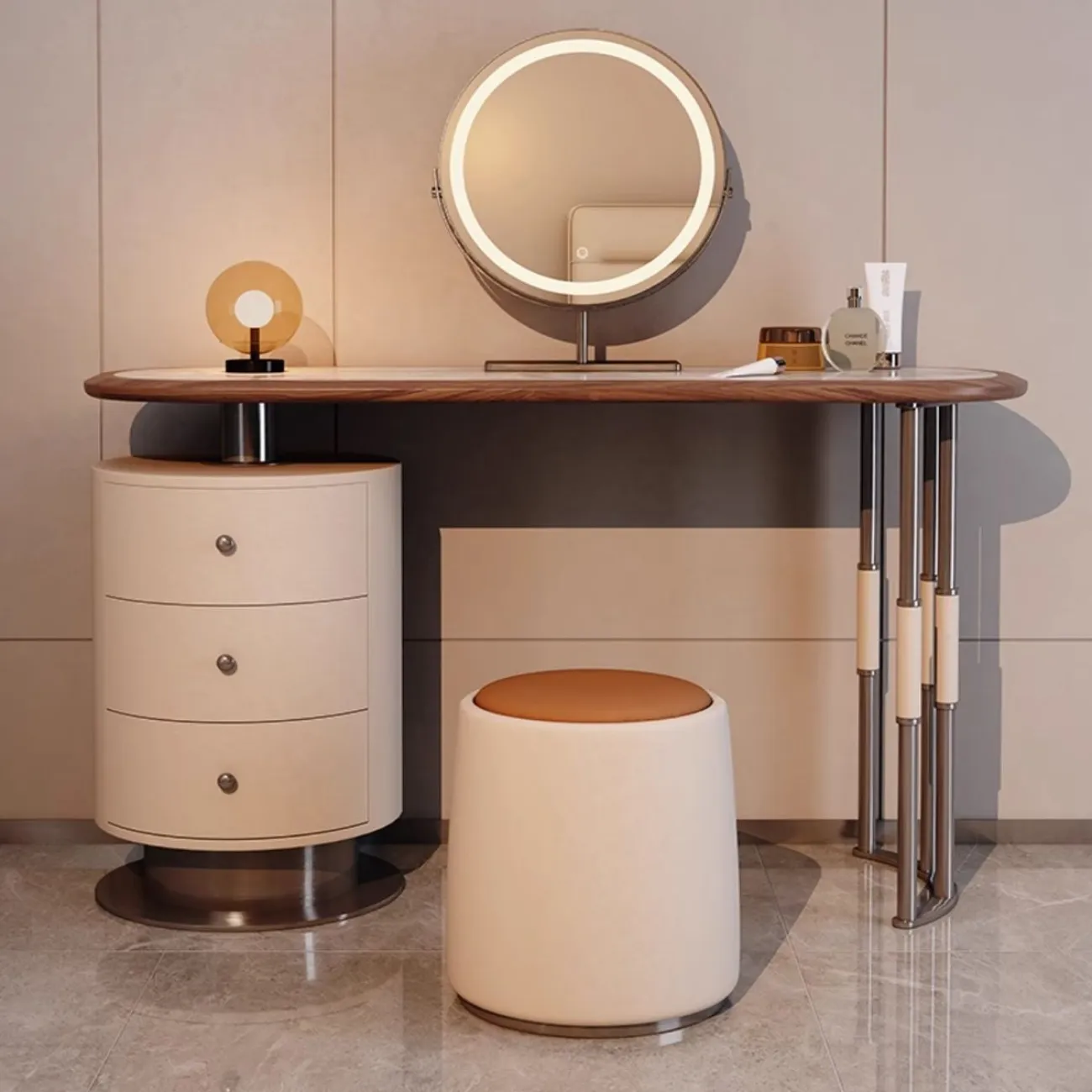 Роскошный туалетный столик для спальни из массива дерева HappyF 36558-29