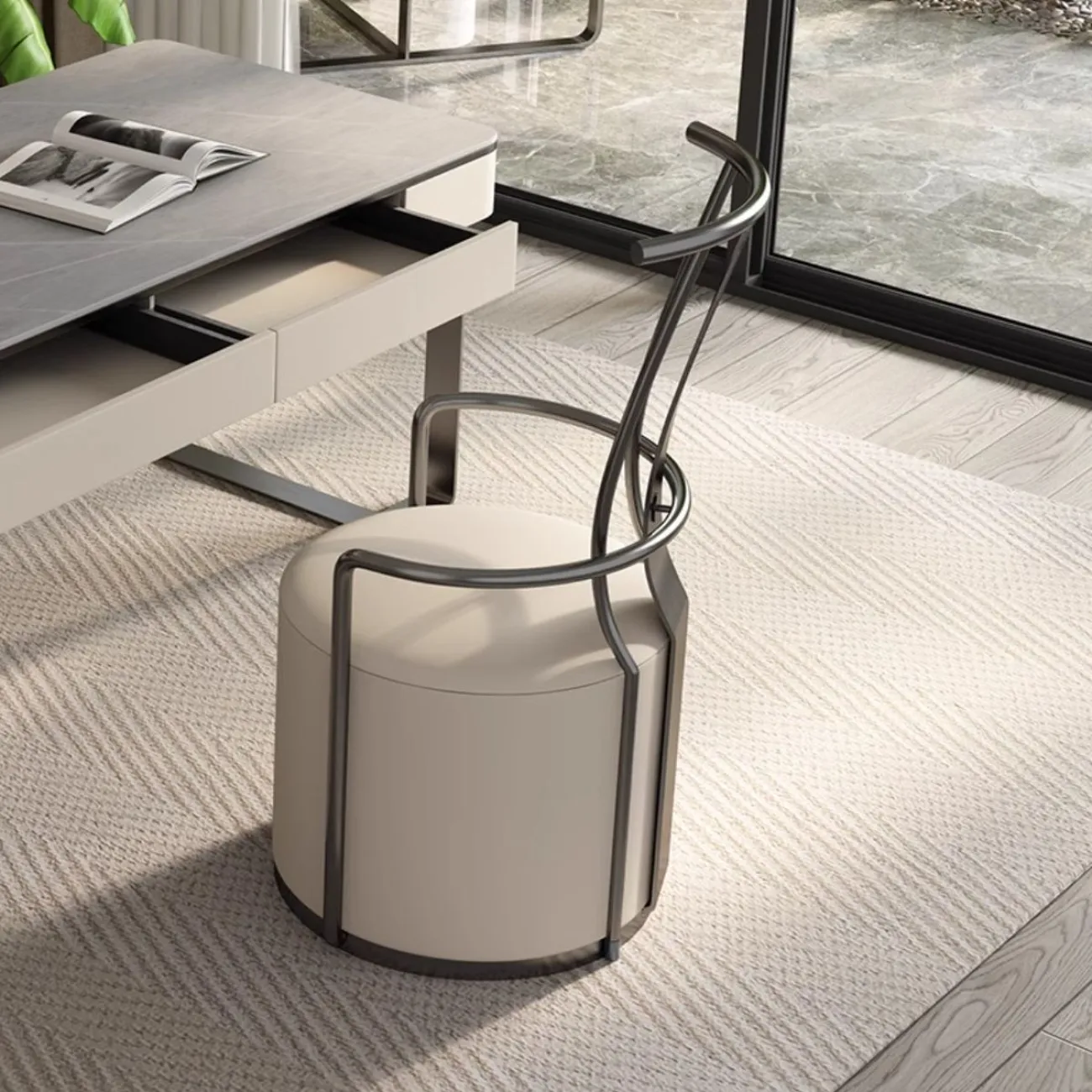 Роскошный компьютерный стол из натурального камня HappyF 36562-29 Роскошный компьютерный стол из натурального камня HappyF 36562-29