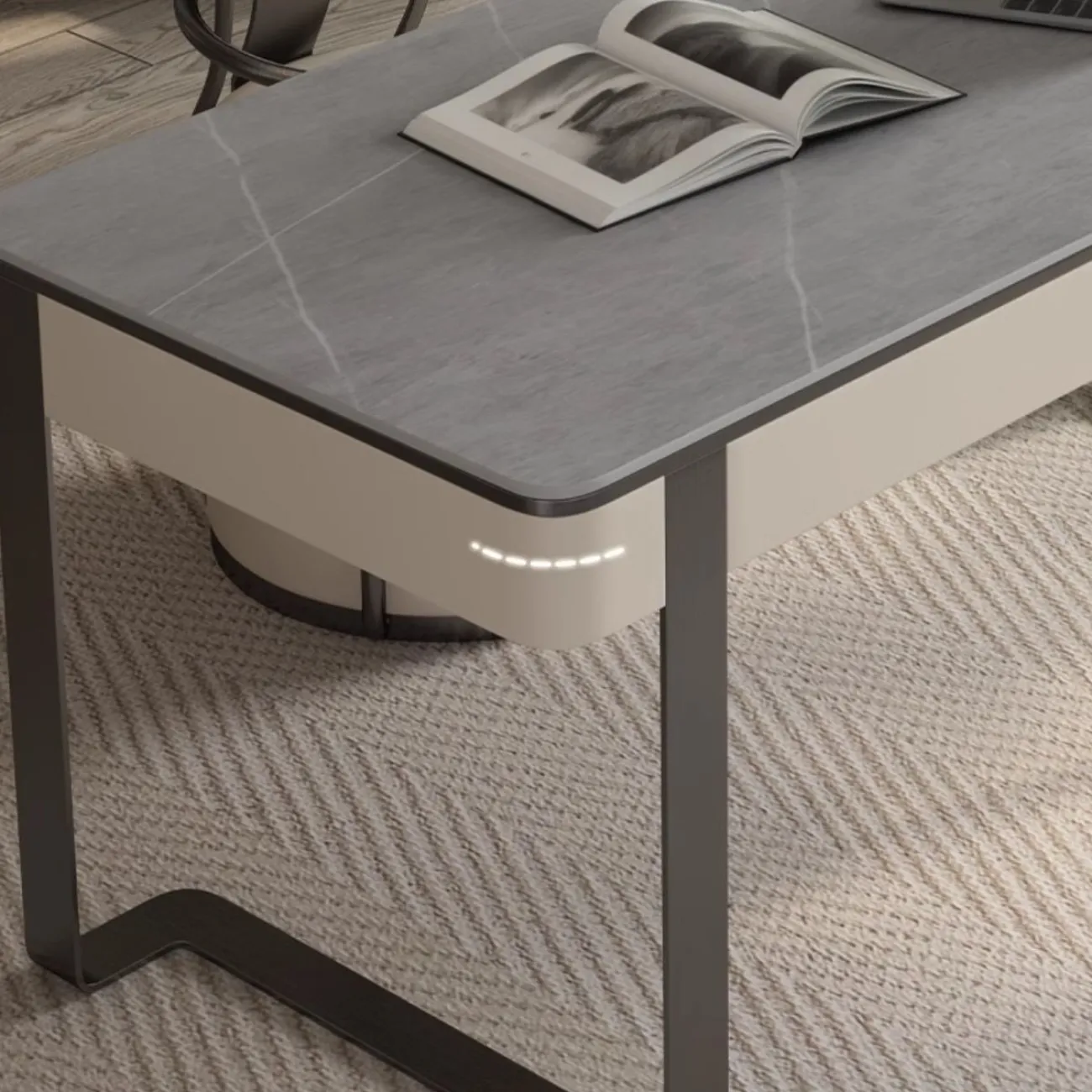 Роскошный компьютерный стол из натурального камня HappyF 36562-29 Роскошный компьютерный стол из натурального камня HappyF 36562-29