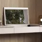 Роскошный туалетный столик для спальни из высококачественной кожи с зеркалом HappyF 36563-29