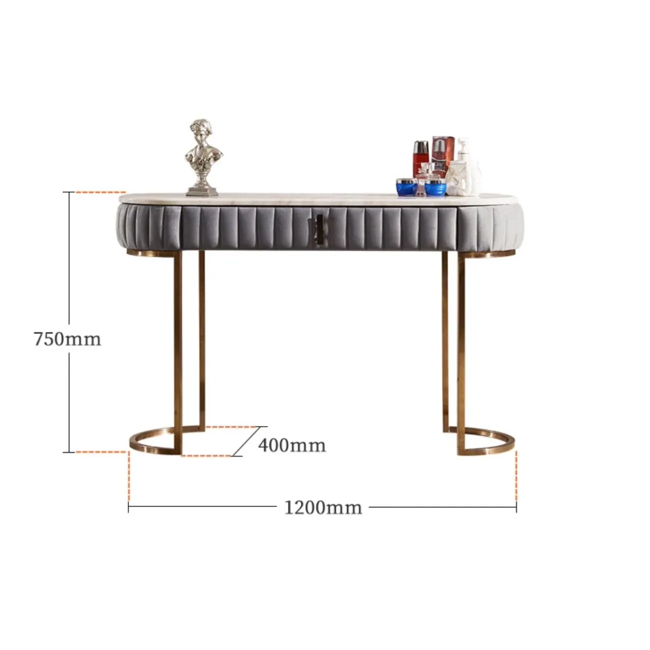 Роскошный мраморный туалетный столик HappyF 36564-29 Роскошный мраморный туалетный столик HappyF 36564-29