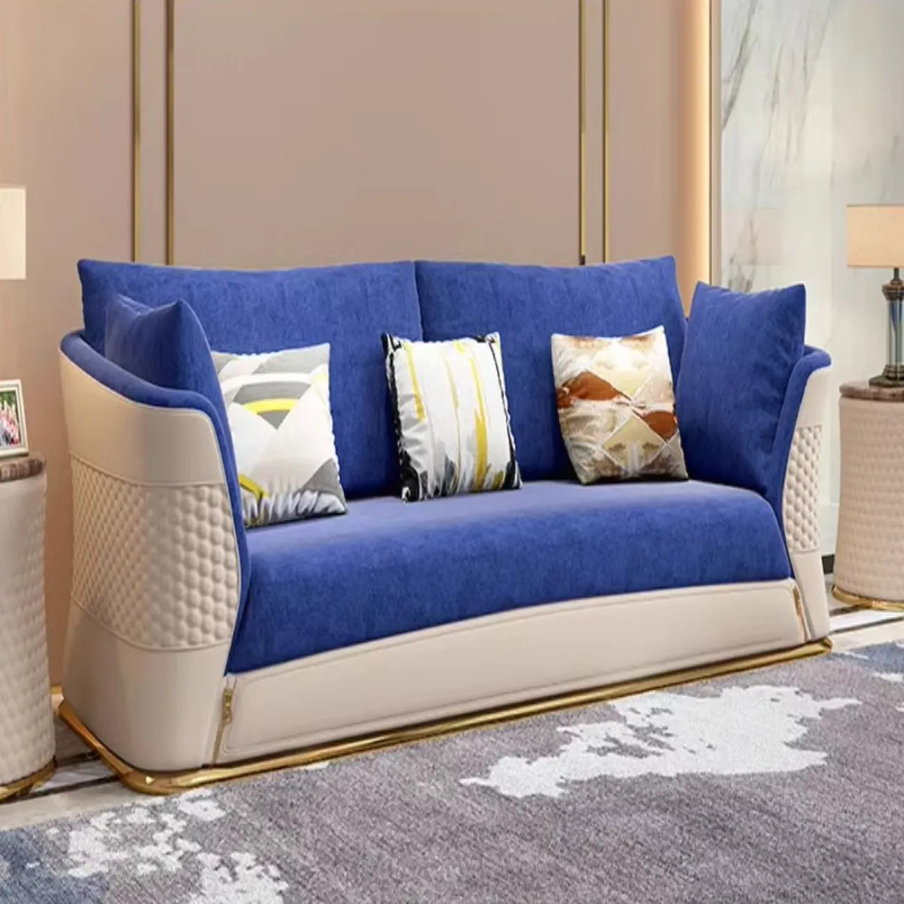 Роскошный тканевый диван для нескольких человек HappyF 36565-29