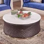 Роскошный круглый мраморный журнальный столик HappyF 36566-29