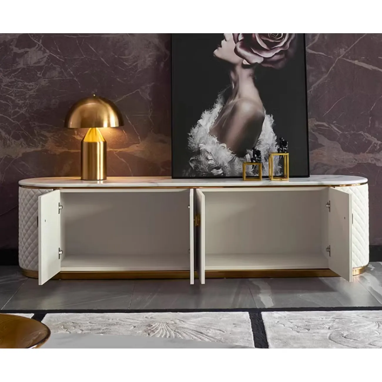 Роскошный мраморный телевизионный шкаф 36569-29 Роскошный мраморный телевизионный шкаф 36569-29