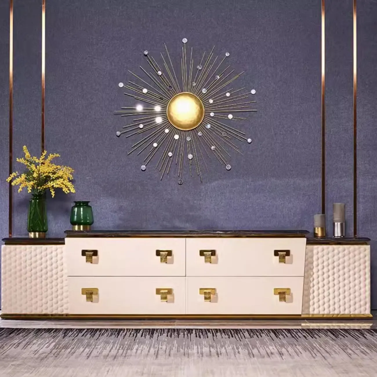 Роскошный ТВ-шкаф из натурального камня 36570-29