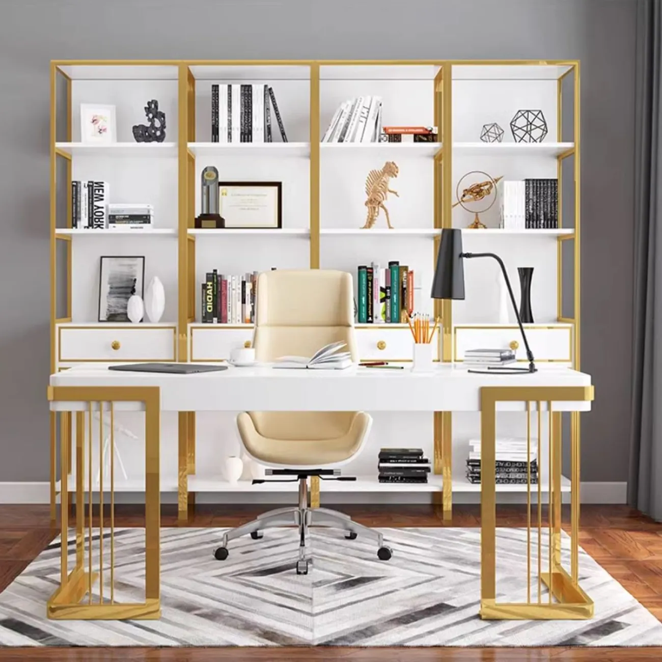 Роскошное кожаное  компьютерное кресло с подъемником HappyF 36571-29