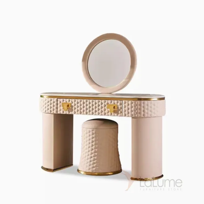 Роскошный кожаный туалетный столик из мрамора HappyF 36572-29