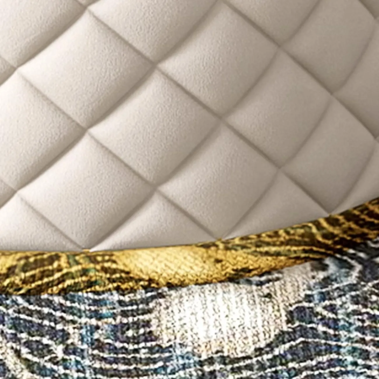 Легкий роскошный туалетный табурет с кожаной вышивкой HappyF 36574-29 Легкий роскошный туалетный табурет с кожаной вышивкой HappyF 36574-29