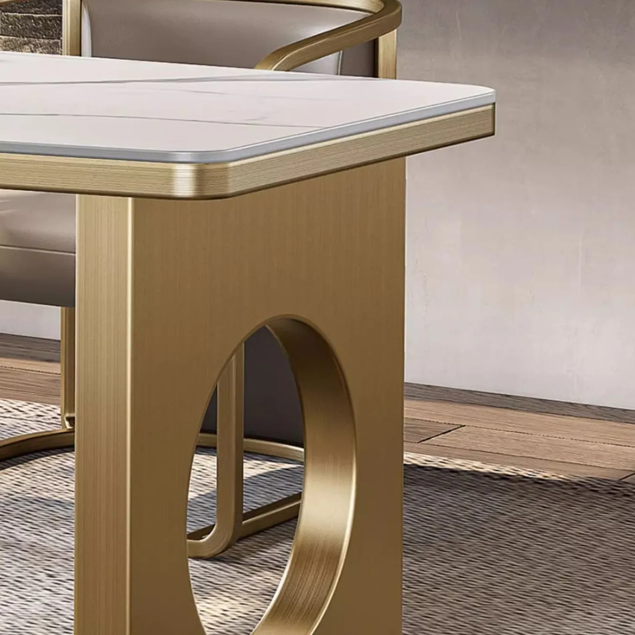 Чайный столик из натурального камня и нержавеющей стали HappyF 36575-29 Чайный столик из натурального камня и нержавеющей стали HappyF 36575-29