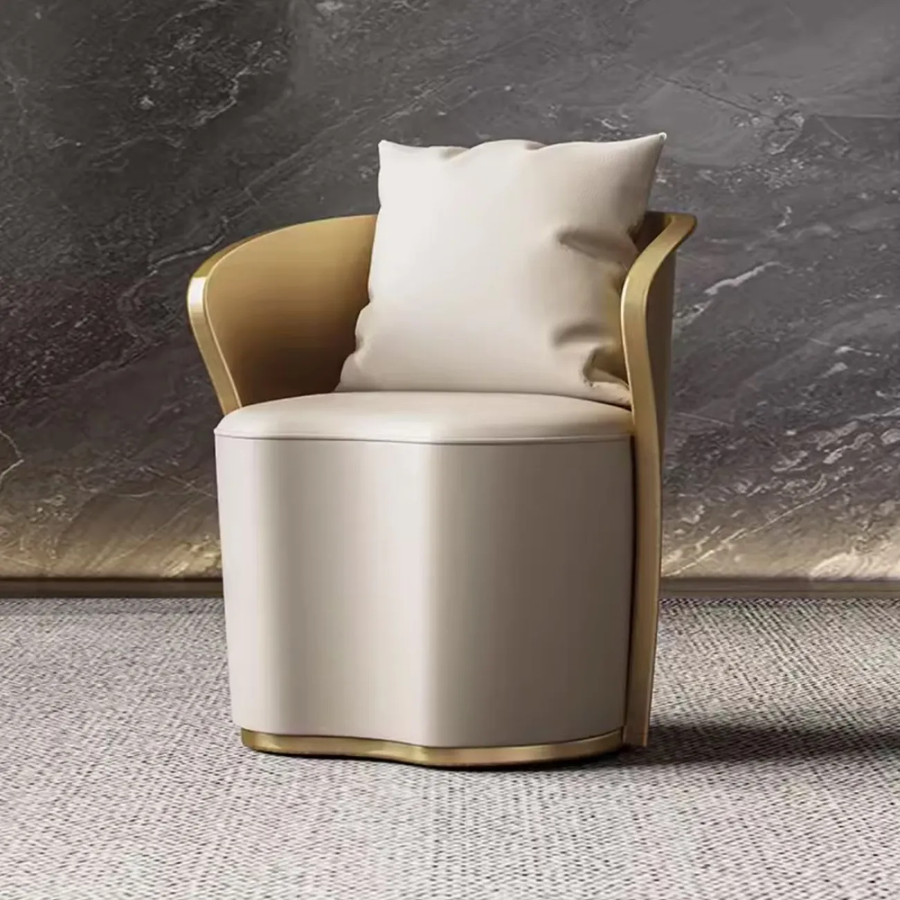 Роскошный кресло для отдыха из нержавеющей стали HappyF 36577-29