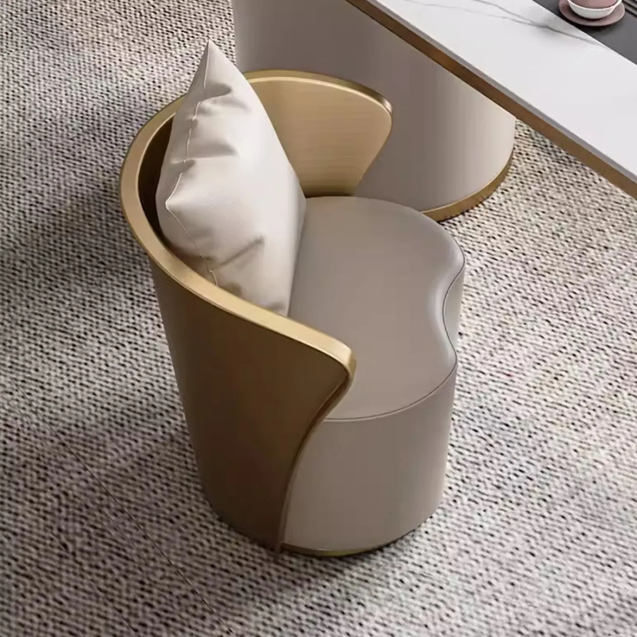 Роскошный кресло для отдыха из нержавеющей стали HappyF 36577-29