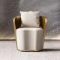 Роскошный кресло для отдыха из нержавеющей стали HappyF 36577-29