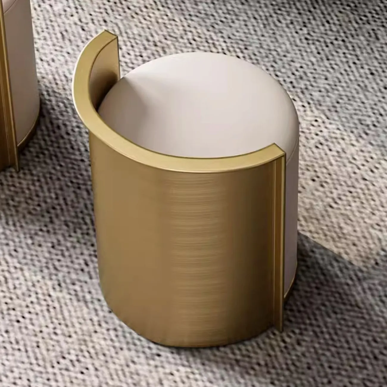 Роскошный круглый табурет из нержавеющей стали HappyF 36579-29 Роскошный круглый табурет из нержавеющей стали HappyF 36579-29