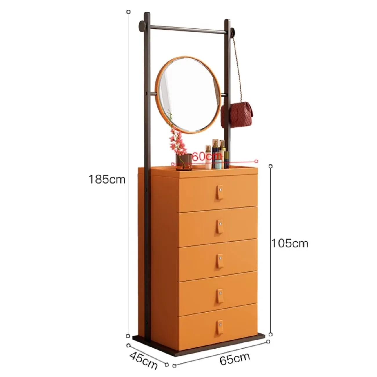 Роскошный кожаный комод в итальянском стиле HappyF 36581-29