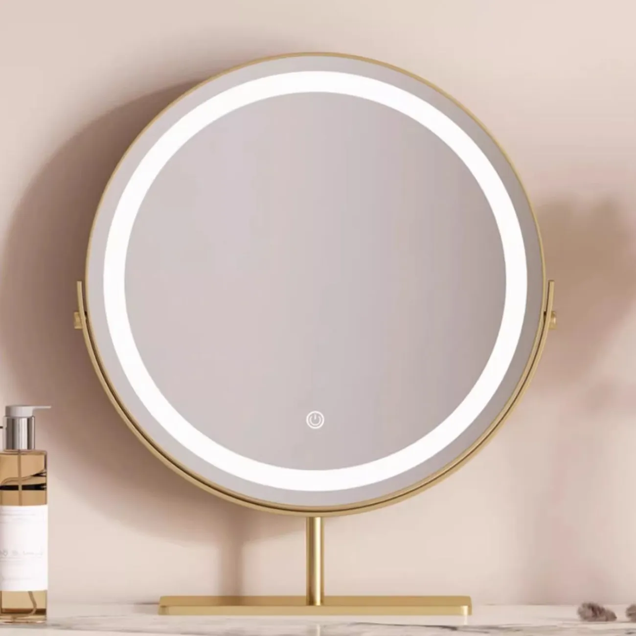 Туалетный столик из натурального камня и нержавеющей стали HappyF 36582-29