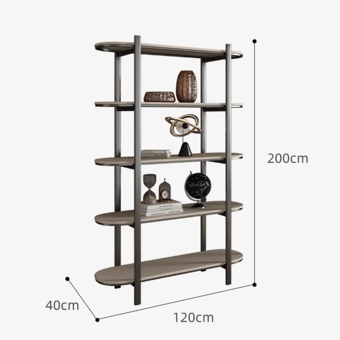 Роскошная книжная полка полка из нержавеющей стали HappyF 36584-29