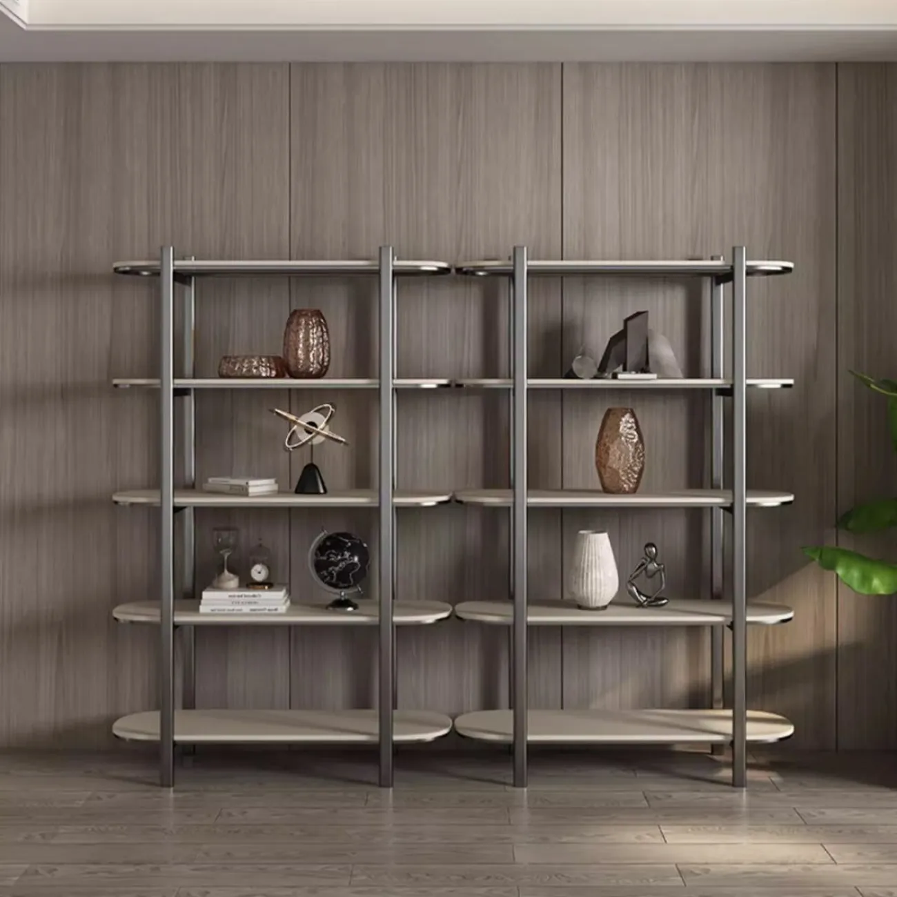 Роскошная книжная полка полка из нержавеющей стали HappyF 36584-29